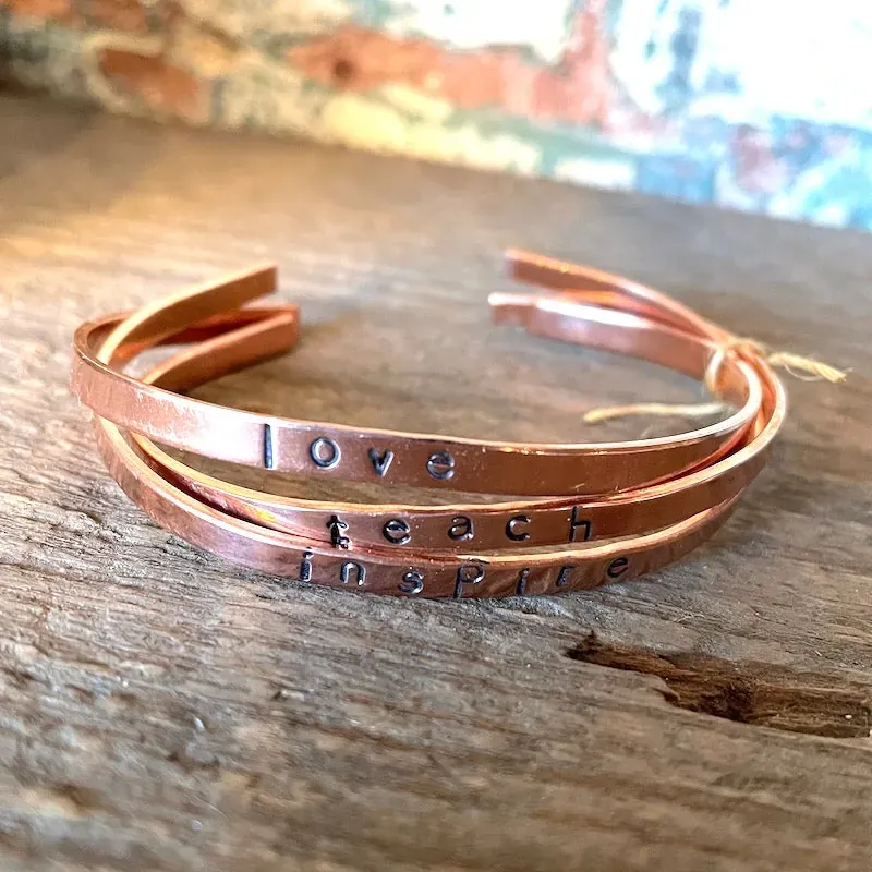 Copper Bracelet Trio by Backyard Swag